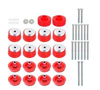 Silent bloc de triangle Kit de bagues de montage pour cabine, avec manchons en acier et matériel adapté à Ford 2008 - 2016 F250 F350 2WD 4WD RS-SFN168 Silent bloc de bras suspension Avant(Red)