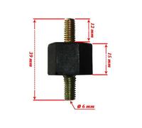 Silent-bloc hexagonal pour divers supports pour Porsche 924, 944, 968 et 928 (1977-1995)