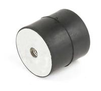 Silent bloc, plot antivibratoire universel 30 x 30 mm. Femelle M6 / Femelle M6