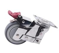Silent Damping Universal Wheel with Spring Wheel Anti-Seismic Caster for Heavy Equipment Gate,Industrial Casters 1Pcs Casters(With Brake,3 inch)
