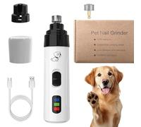 Silent Dog Nail Grinders, USB Rechargeable Dog Paw Trimmer with 2 Heads, Silent Groom Pro Electric Dog Nail Trimmer, Dog Nail Trimmers for Small Medium Large Breed Dogs and Cats (1Set+1*Grinding head)
