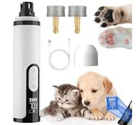 Silent Groom Pro 2026 Ponceuse à griffes pour chien avec 2 lumières LED et batterie 3 vitesses de 2000 mAh, rechargeable par USB, Quiet, Painless Paw Care et Smoothing (A)