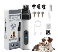 Silent Groom Pro Broyeur à griffes électrique pour chiens et chats de petite, moyenne et grande taille avec 3 têtes de meulage de rechange