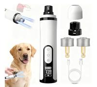 Silent Groom Pro Broyeur à ongles 2025 amélioré avec 2 lumières LED et batterie à 3 vitesses de 2 000 mAh pour toilettage et lissage des pattes pour chiens et chats de petite, moyenne et grande taille