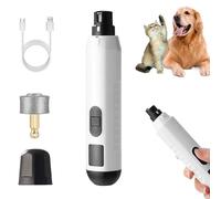 Silent Groom Pro Moulin à ongles avec double lumière LED et 5 vitesses, coupe-ongles professionnel pour chiens et chats, lime à ongles électrique silencieuse pour toilettage calme, rechargeable par