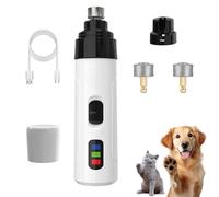 Silent Groom Pro Moulin à ongles pour chien, silencieux et sûr pour animaux de compagnie, coupe-ongles professionnel à faible bruit alternatif pour chiens (1 + 2 têtes de rechange)