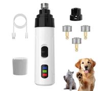 Silent Groom Pro Moulin à ongles pour chien, silencieux et sûr pour animaux de compagnie, coupe-ongles professionnel à faible bruit alternatif pour chiens (1 + 3 têtes de rechange)