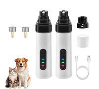 Silent Groom Pro Nail Grinder, 2025 New Silent Pet Nail Grinder, Rechargeable Micro Precision Electric Dog Nail Trimmers Pet Paws Grooming Smoothing Tool (2pcs)