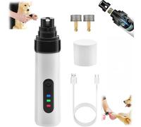 Silent Groom Pro Nail Grinder Cordless, USB Rechargeable Silent Groom Pro Nail Grinder for Dogs and Cats, with 2 Grinding Heads, Low Noise Dogs Nail File for Dogs and Cats (1Set+2 Grinding headad)