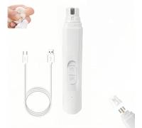 Silent Groom Pro Nail Grinder Cordless with LED Light, USB Rechargeable Silent Groom Pro Nail Grinder for Dogs and Cats, Low Noise Dogs Nail File for Small, Medium & Large Breed Dogs and Cat (White)