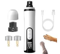 Silent Groom Pro Nail Grinder for Dogs and Cats - USB Rechargeable Cordless Pet Nail Trimmer with Quick Charge & Replacement Heads