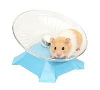 Silent Hamster Wheel - 24cm Flying Saucer | with Stand Exercise Toy | Quiet Design, Transparent Non-Slip Track, Stable Stand, Compact Size, For Gerbils & Hedgehogs, Cage Tank Use