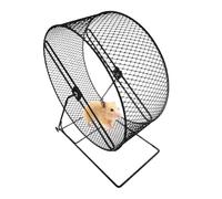 Silent Hamster Wheel - 8.7in Solid Track, Small Animals Running Wheel, Nocturnal Exercise Spinner, Cage Accessories for Gerbil, Anti Squeak Rotating Disc | Bedroom Safe Play Equipment for Mouse Dwarf