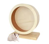 Silent Hamster Wheel, Hedgehog Jogging, Wooden Spinner with Stable Base, Syrian Running Ring for Mice, Hedgehogs, Gerbils, Small Pets Exercise, Boredom, Running Fun