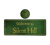 Silent Hill XL Sous-main et dessous de verre - Grand tapis de jeu antidérapant et dessous de verre pour les fans de jeux vidéo d'horreur