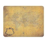 Silent Monsters Tapis de Souris 24 x 20 cm, Petit Mouse Pad, Carte du Monde, Tapis de Souris en Tissu, antidérapant, Silencieux, Le Jeu vidéo, Bureau, Home Office, Lavable, Enroulable, découpé Laser