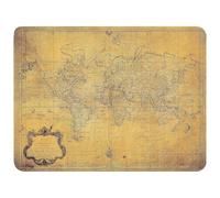 Silent Monsters Tapis de Souris L 36 x 25 cm, Mouse Pad, Carte du Monde, Tapis de Souris en Tissu, antidérapant, Silencieux, Le Jeu vidéo, Bureau, Home Office, Lavable, Enroulable, découpé au Laser