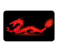 Silent Monsters Tapis de Souris L 36 x 25 cm, Mouse Pad, Dragon Rouge, Tapis de Souris en Tissu, antidérapant, Silencieux, Le Jeu vidéo, Bureau, Home Office, Lavable, Enroulable, découpé au Laser