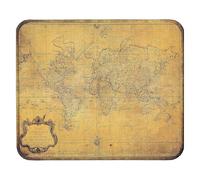 Silent Monsters Tapis de Souris L 36 x 25 cm, Mouse Pad, Motif Carte du Monde, Tapis de Souris en Tissu, antidérapant, Silencieux, Le Jeu vidéo, Bureau, Home Office, Lavable, Enroulable, Cousu