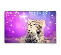 Silent Monsters Tapis de Souris L 36 x 25 cm, Mouse Pad, Motif Chat, Tapis de Souris en Tissu, antidérapant, Silencieux, Le Jeu vidéo, Bureau, Home Office, Lavable, Enroulable, Cousu