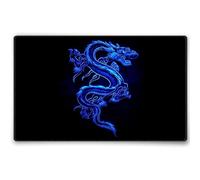 Silent Monsters Tapis de Souris L 36 x 25 cm, Mouse Pad, Motif Dragon Bleu, Tapis de Souris en Tissu, antidérapant, Silencieux, Le Jeu vidéo, Bureau, Home Office, Lavable, Enroulable, Cousu