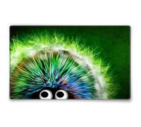 Silent Monsters Tapis de Souris L 36 x 25 cm, Mouse Pad, Motif hérisson Vert, Tapis de Souris en Tissu, antidérapant, Silencieux, Le Jeu vidéo, Bureau, Home Office, Lavable, Enroulable, Cousu