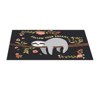 Silent Monsters Tapis de Souris L 36 x 25 cm, Mouse Pad, Motif Paresseux, Tapis de Souris en Tissu, antidérapant, Silencieux, Le Jeu vidéo, Bureau, Home Office, Lavable, Enroulable, découpé au Laser