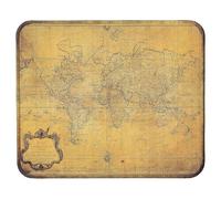 Silent Monsters Tapis de Souris S 24 x 20 cm, Petit Mouse Pad, Motif Carte du Monde, Tapis de Souris en Tissu, antidérapant, Silencieux, Le Jeu vidéo, Bureau, Home Office, Lavable, Enroulable, Cousu