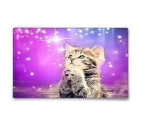 Silent Monsters Tapis de Souris S 24 x 20 cm, Petit Mouse Pad, Motif Chat, Tapis de Souris en Tissu, antidérapant, Silencieux, Le Jeu vidéo, Bureau, Home Office, Lavable, Enroulable, Cousu