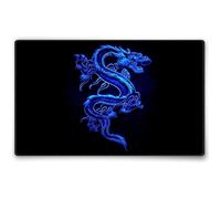 Silent Monsters Tapis de Souris S 24 x 20 cm, Petit Mouse Pad, Motif Dragon Bleu, Tapis de Souris en Tissu, antidérapant, Silencieux, Le Jeu vidéo, Bureau, Home Office, Lavable, Enroulable, Cousu