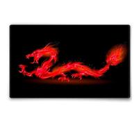 Silent Monsters Tapis de Souris S 24 x 20 cm, Petit Mouse Pad, Motif Dragon Rouge, Tapis de Souris en Tissu, antidérapant, Silencieux, Le Jeu vidéo, Bureau, Home Office, Lavable, Enroulable, Cousu