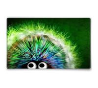 Silent Monsters Tapis de Souris S 24 x 20 cm, Petit Mouse Pad, Motif hérisson Vert, Tapis de Souris en Tissu, antidérapant, Silencieux, Le Jeu vidéo, Bureau, Home Office, Lavable, Enroulable, Cousu