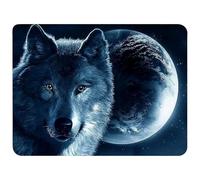 Silent Monsters Tapis de Souris S 24 x 20 cm, Petit Mouse Pad, Motif Loup, Tapis de Souris en Tissu, antidérapant, Silencieux, Le Jeu vidéo, Bureau, Home Office, Lavable, Enroulable, découpé au Laser