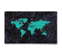 Silent Monsters Tapis de Souris S 24 x 20 cm, Petit Mouse Pad, Motif Monde Vert, Tapis de Souris en Tissu, antidérapant, Silencieux, Le Jeu vidéo, Bureau, Home Office, Lavable, Enroulable, Cousu