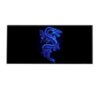 Silent Monsters Tapis de Souris XXL 90 x 40 cm, Mouse Pad Grand, Motif Dragon Rouge, Tapis de Souris en Tissu, antidérapant, Silencieux, Le Jeu vidéo, Bureau, Home Office, Lavable, Enroulable, Cousu