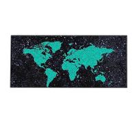 Silent Monsters Tapis de Souris XXL 90 x 40 cm, Mouse Pad Grand, Motif Monde Vert, Tapis de Souris en Tissu, antidérapant, Silencieux, Le Jeu vidéo, Bureau, Home Office, Lavable, Enroulable, Cousu