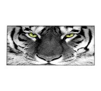 Silent Monsters Tapis de Souris XXL 90 x 40 cm, Mouse Pad Grand, Motif Tigre, Tapis de Souris en Tissu, antidérapant, Silencieux, Le Jeu vidéo, Bureau, Home Office, Lavable, Enroulable, Cousu