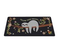Silent Monsters Tapis de Souris XXL 90 x 40 cm, Mouse Pad Grand, Paresseux Noir, Tapis de Souris en Tissu, antidérapant, Silencieux, Le Jeu vidéo, Bureau, Home Office, Lavable, Enroulable, Cousu