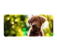 Silent Monsters Tapis de Souris XXL 90 x 40 cm, Mouse Pad Grand, Petit Chiot Chien, Tapis de Souris en Tissu, antidérapant, Silencieux, Le Jeu vidéo, Bureau, Home Office, Lavable, Enroulable, Cousu