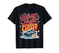Silent Night, Pas de lumière d'écran, Pas de Smartphone, Noël drôle T-Shirt