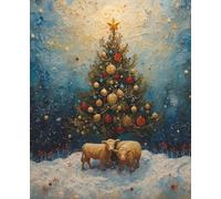 Silent Night Sheep - A Christmas Notebook Journal: A Calming Winter Scene Notebook for Holiday Notes & Lists