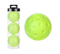 Silent Pickleballs Lot de 3 boules de pickleballs d'intérieur pour s'entraîner et se réchauffer, design creux de réduction du bruit | Balles de pickleball légères et silencieuses de 74 mm pour