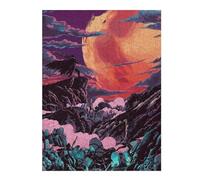 Silent Planet A Lone Warrior's Journey Puzzle en Bois, 500 pièces | Cadeau d'anniversaire pour amateur de puzzle avec activité sans écran à la maison le w nd.