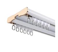Silent Roller Double Rail pour montage au plafond 100-400 cm Traitement de fenêtre avec kit d'encastrement parfait pour salon et chambre à coucher (350 cm) Blanc