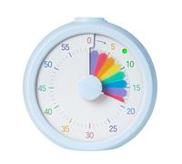 Silent Study Timer - Portable Clock for Kids Adults | ABS Body with Rainbow Schedule Function, Lightweight 115g Compact Size, Countdown Tool for Home School Office Classroom Learning