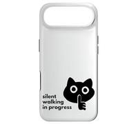Silent Walking in Progress, Mignon Amateur de Chats Noirs, Quiet Shhh Coque pour iPhone Air
