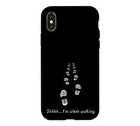 Silent Walking Shhh ne me dérange Pas, Je Marche silencieusement Coque pour iPhone X/XS