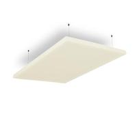 SILENT4® Plafond absorbant acoustique 120x60x5cm, montage par câble, acoustique améliorée prouvée par panneau acoustique avec revêtement en tissu lin