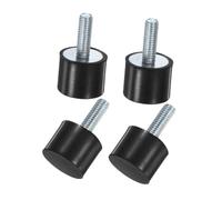 Silentbloc M6, 4 plots anti-vibrations en acier et caoutchouc 20x15mm | Solution de rechange pratique avec 4 plots fournis pour couvrir les besoins de maintenance de plusieurs appareils.