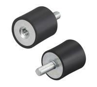 Silentbloc Moteur SOURCING MAP 4Pcs 15mm x 15mm M4 Filetage Mâle Femelle Support Caoutchouc Vibration Isolateurs Choc Amortisseur